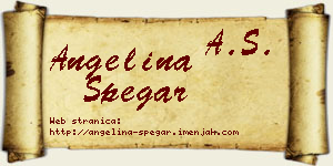 Angelina Špegar vizit kartica
